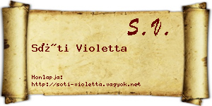 Sóti Violetta névjegykártya